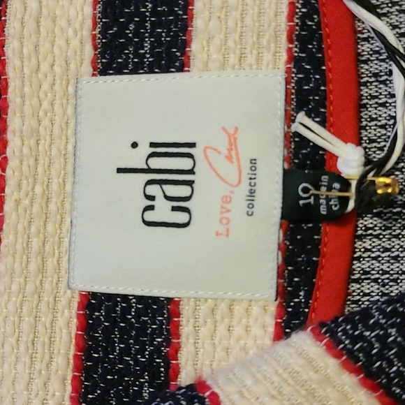 Cabi NWT Striped Cruise Jacket - Size 10 - Picture 7 of 8